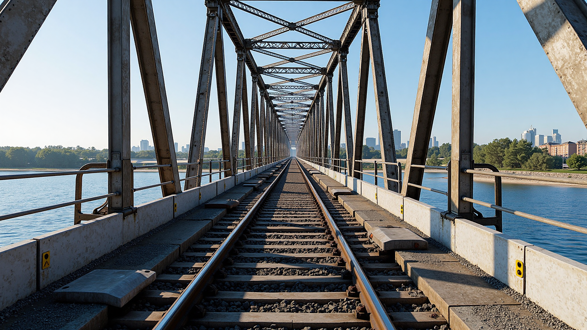 跨海桥梁工程建设现场全景